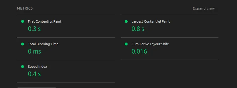 WEB-18 Reports metrics